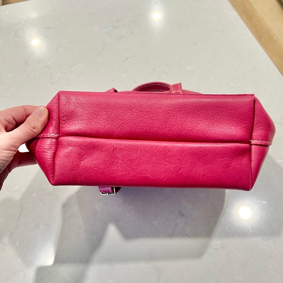 Portland Leather Mini Crossbody Tote Pink (Hibiscus) - Picture 7 of 9